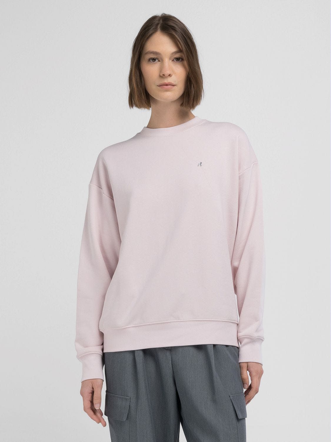 SOLID COLOUR REGULAR FIT SWEATSHIRT