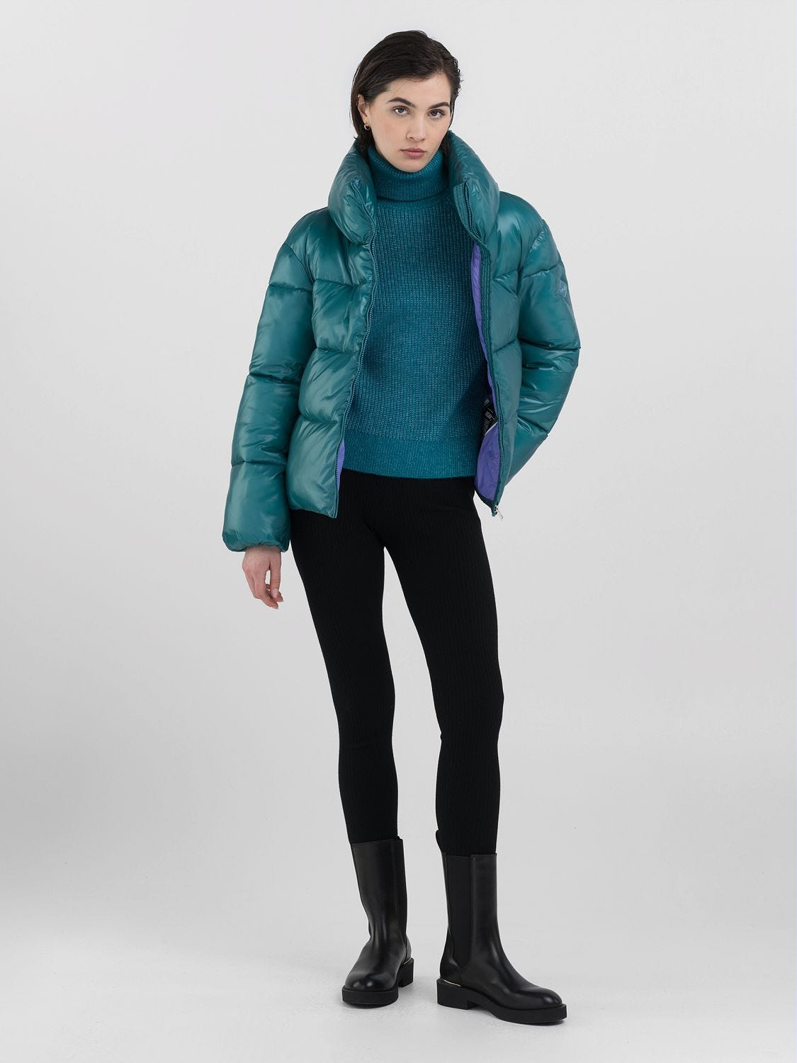 PADDED AND QUILTED FULL-ZIP JACKET