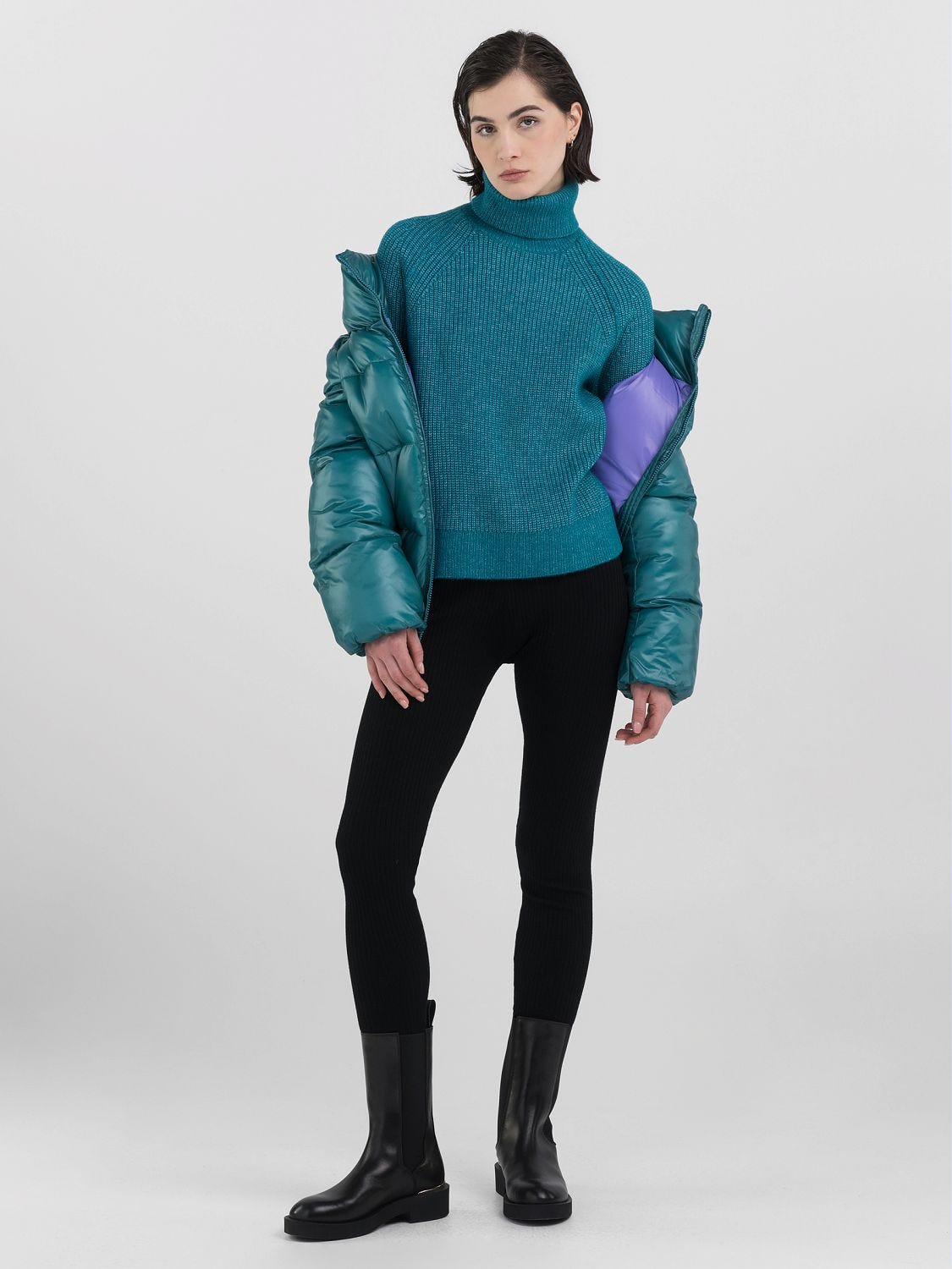 PADDED AND QUILTED FULL-ZIP JACKET