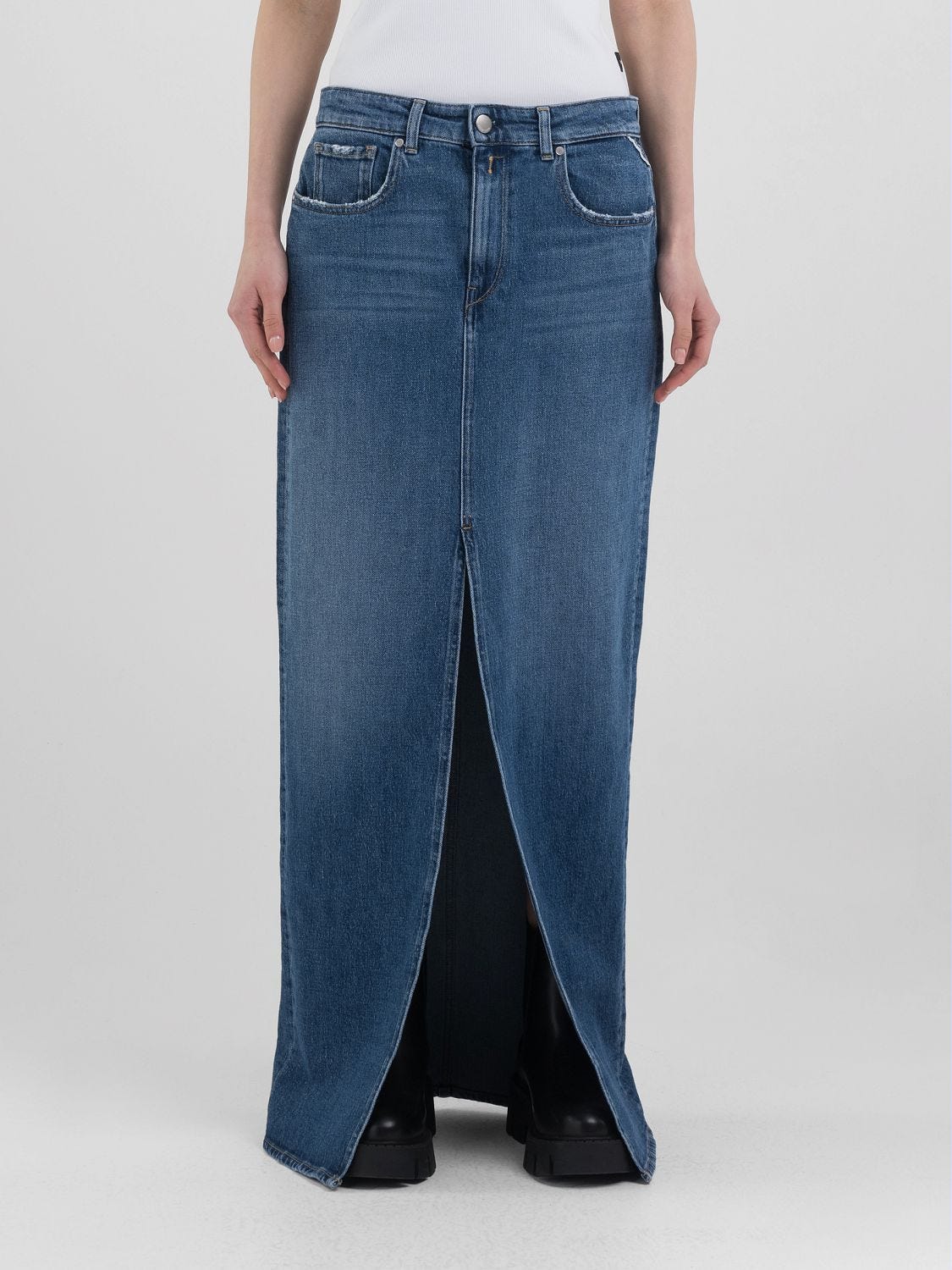 LONG DENIM SKIRT