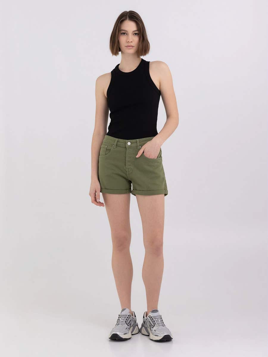 REPLAY Baggy fit Anyta shorts in denim WA611D.000.8005392 LIGHT MILITARY 1