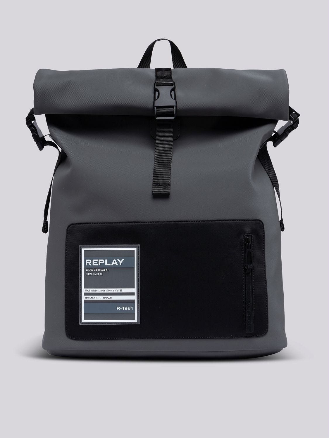 Solid grey backpack deals