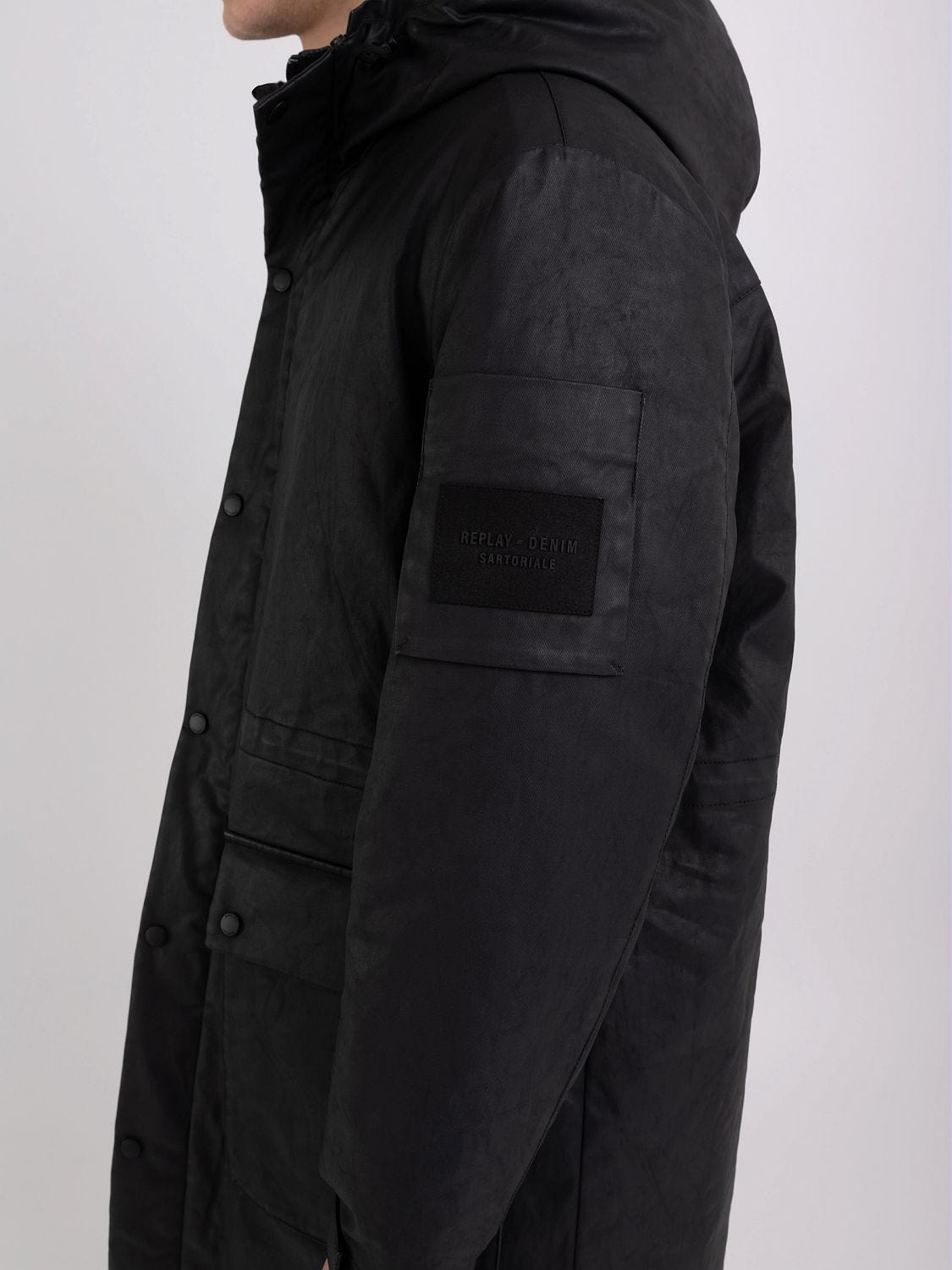 Replay Sartoriale long jacket with hood