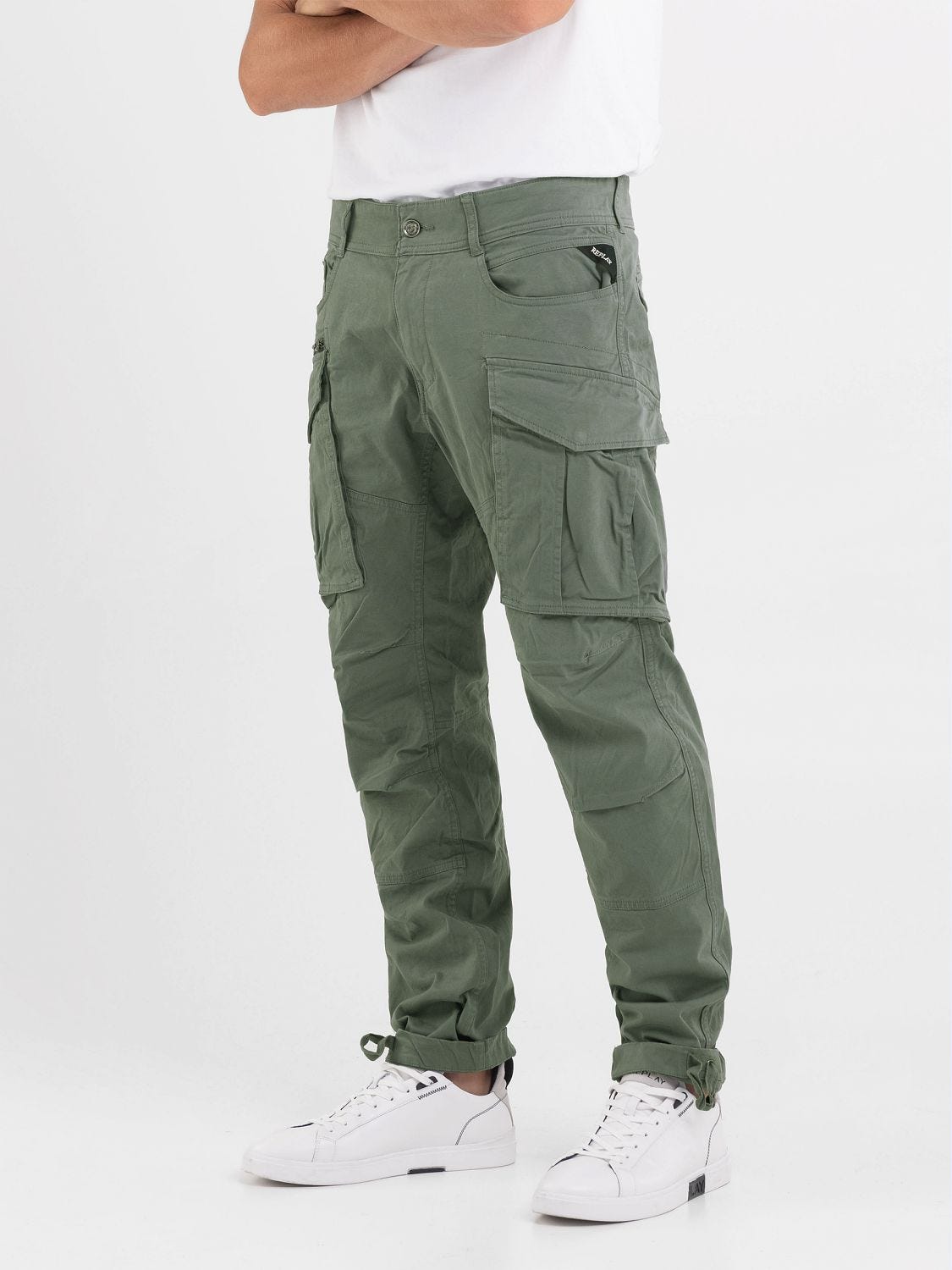 Mens grey top cargo trousers