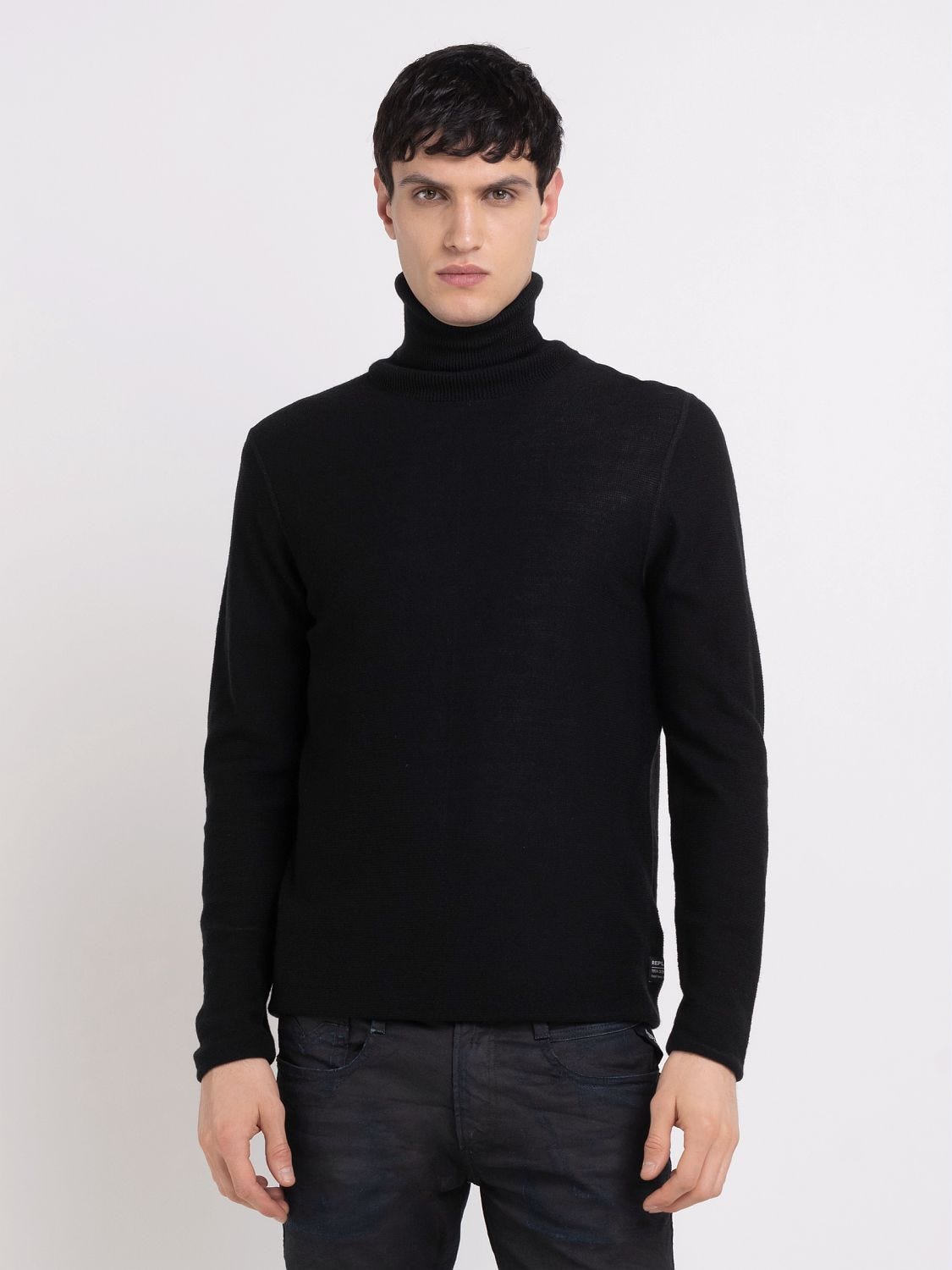 Sweater with high collar discount