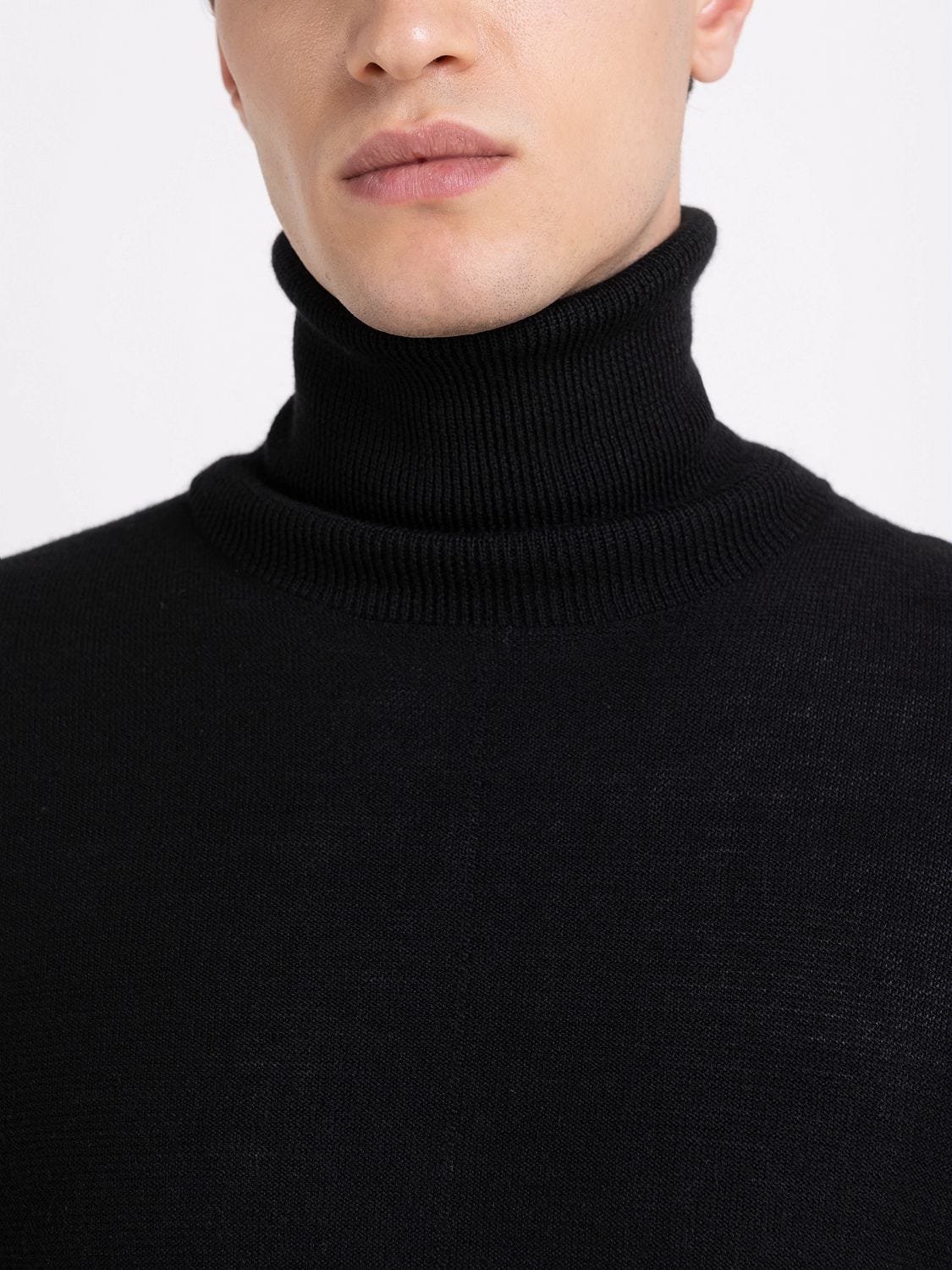 Sweater with shop high collar
