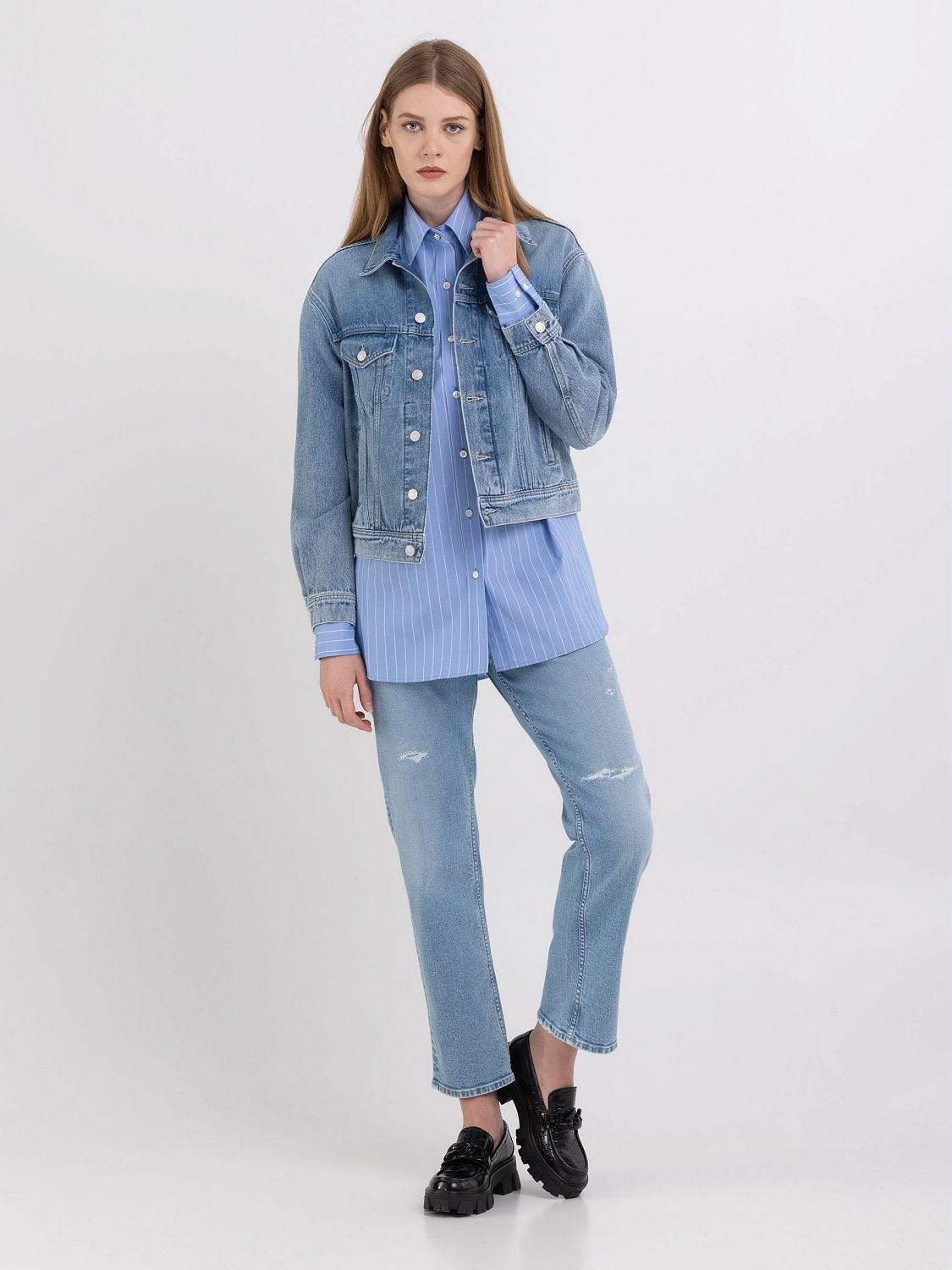 Oversized denim jacket