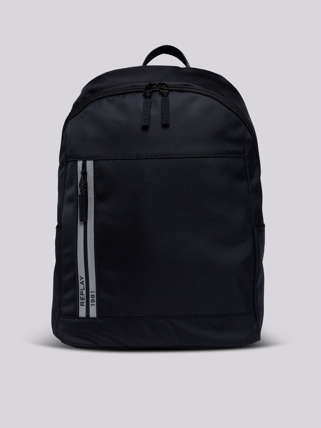 Backpack in textured recycled poly