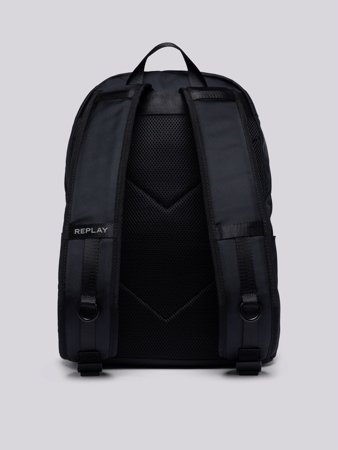 Backpack in textured recycled poly