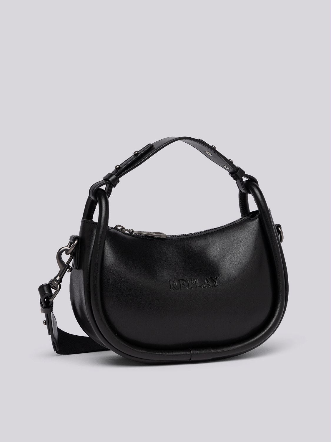 HOBO BAG WITH EMBOSSED LOGO