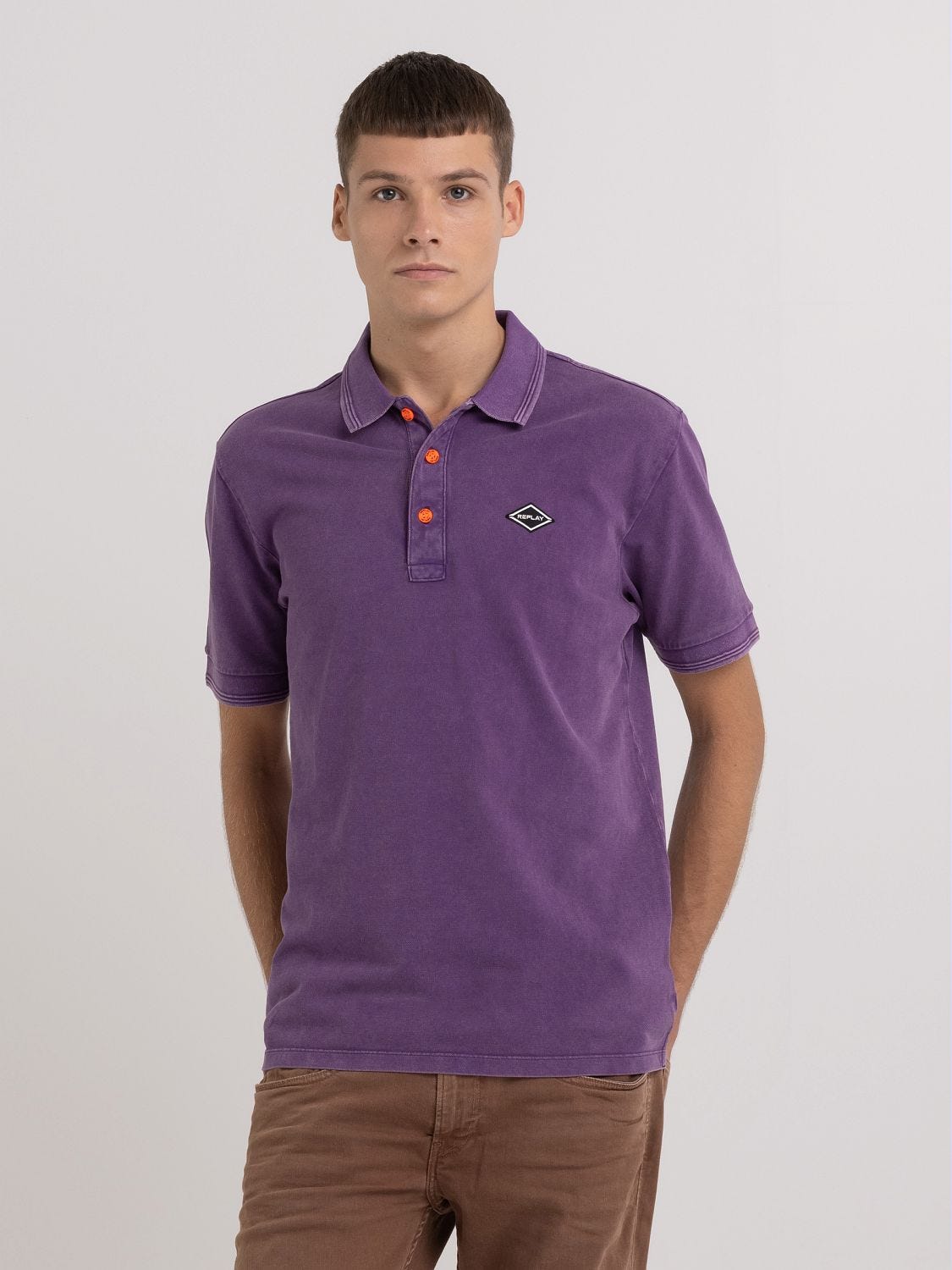Mens purple clearance polo shirt