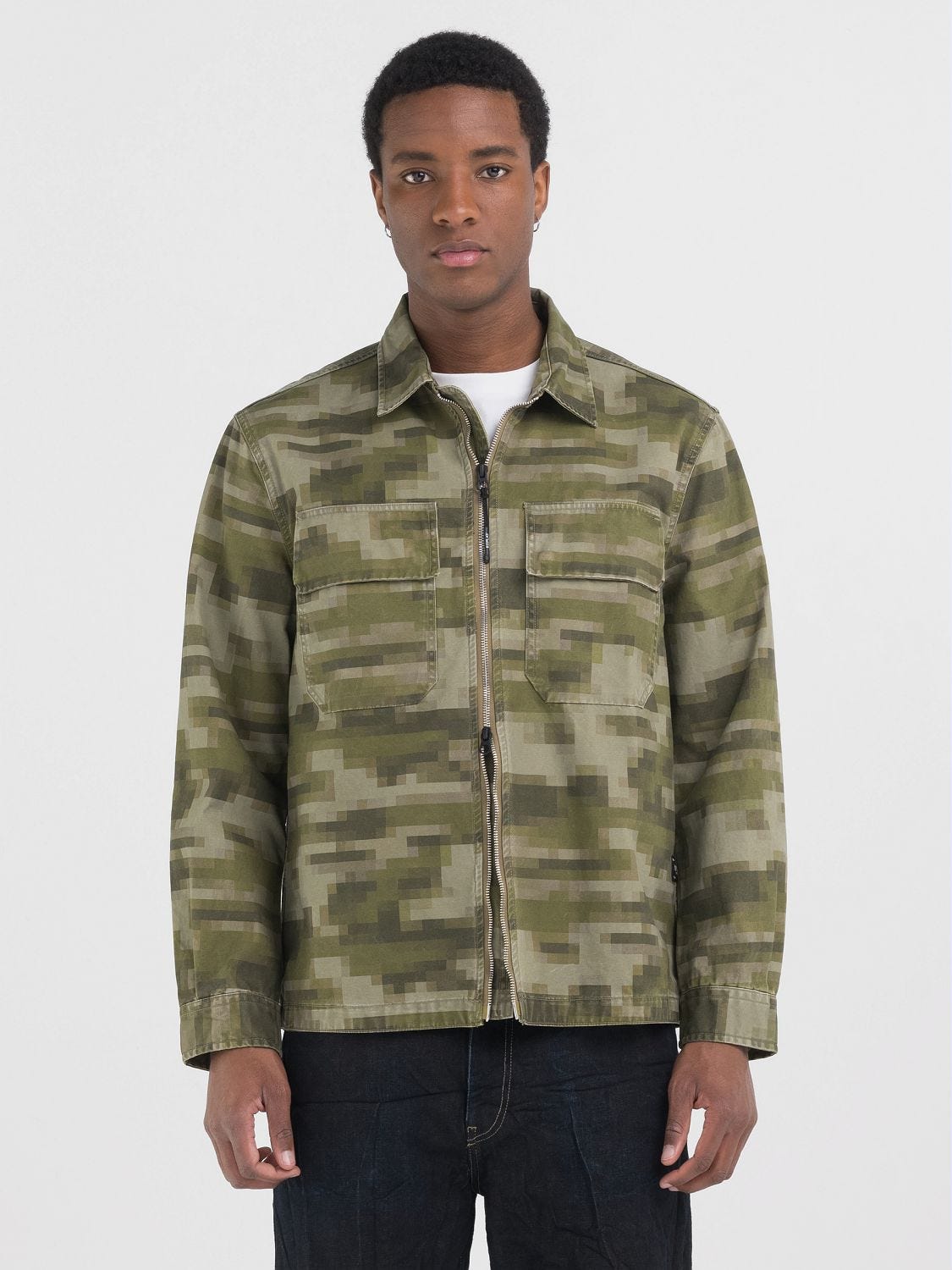 COTTON TWILL FULL ZIP SHIRT