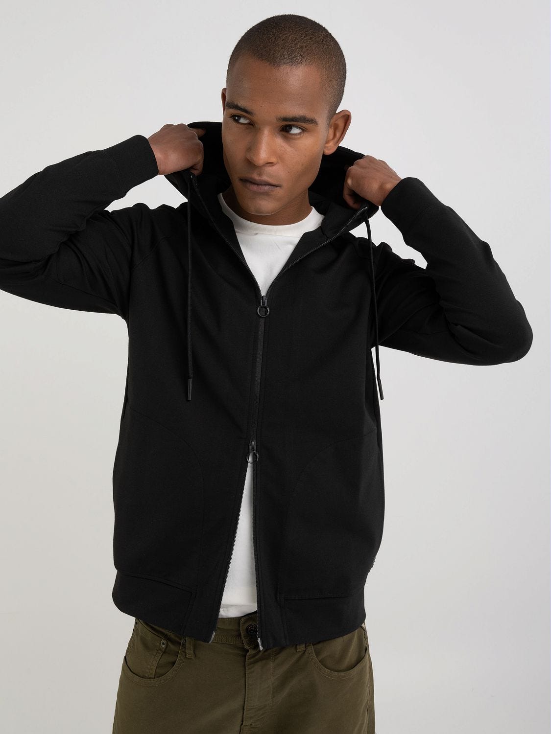 Mens zipper on sale hoodie