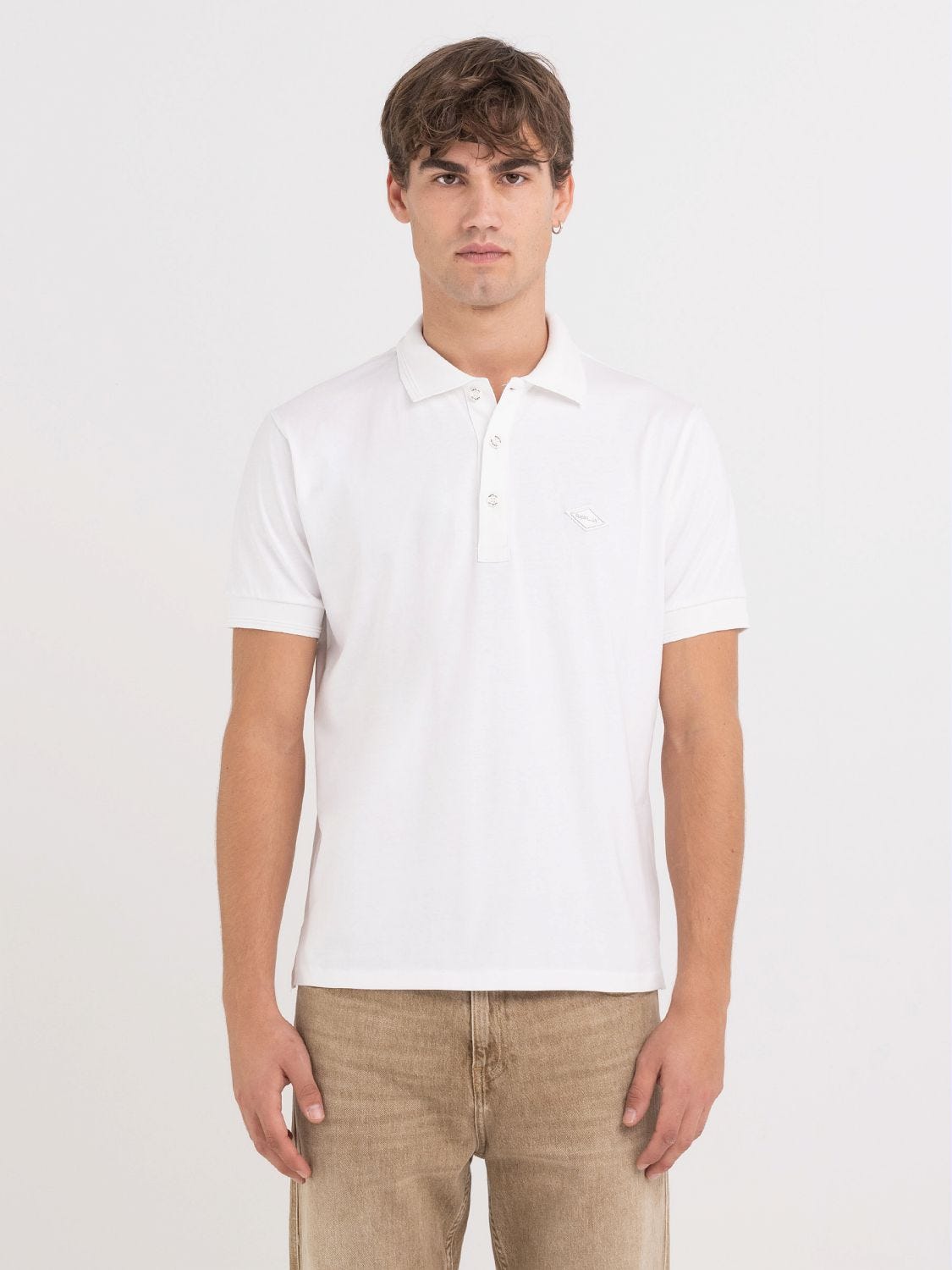 Mens white polo online shirt