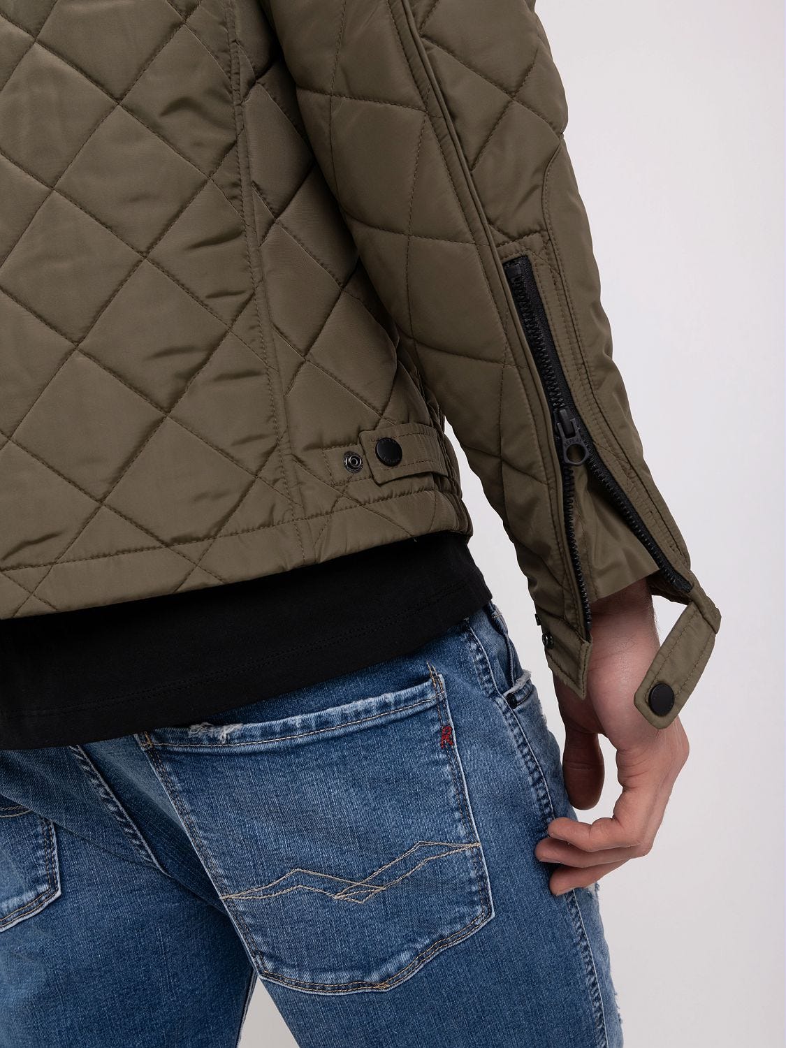 Mens short deals quilted jacket