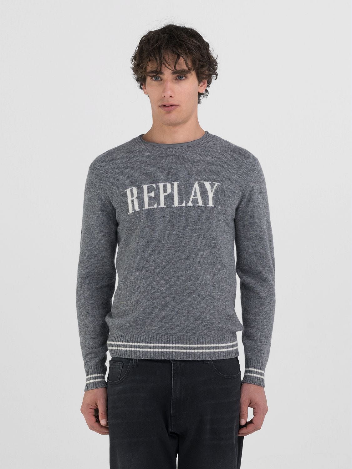 JACQUARD LOGO SWEATER