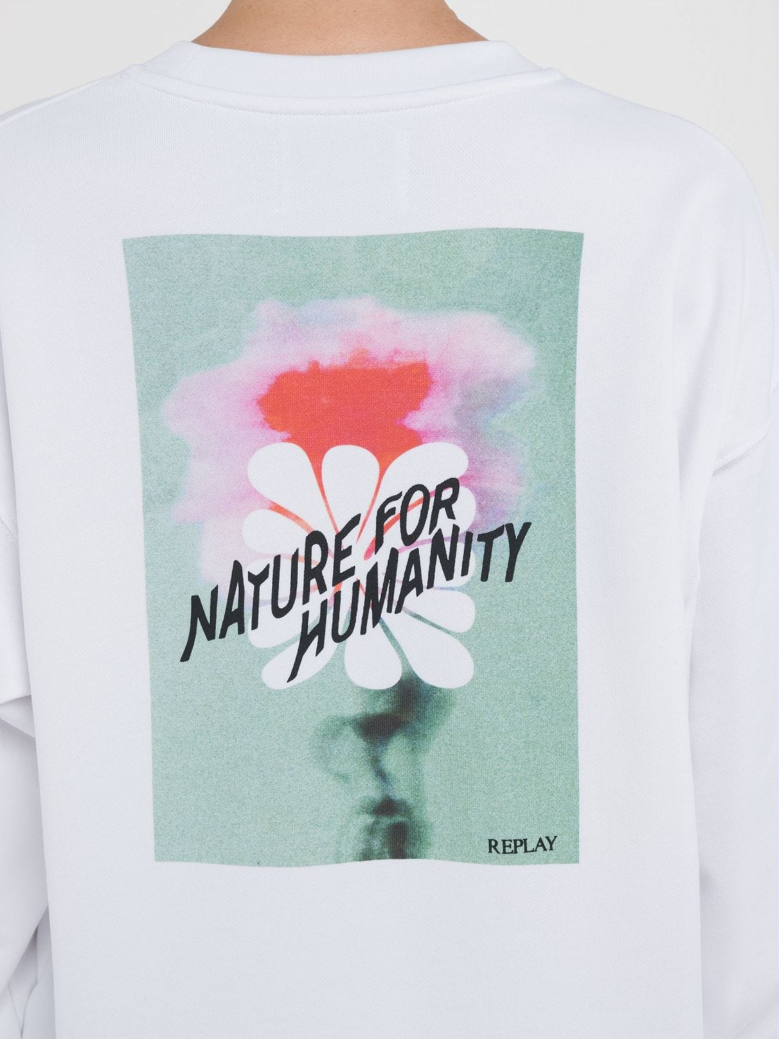 SWEATSHIRT WITH MULTI COLOURED PRINT