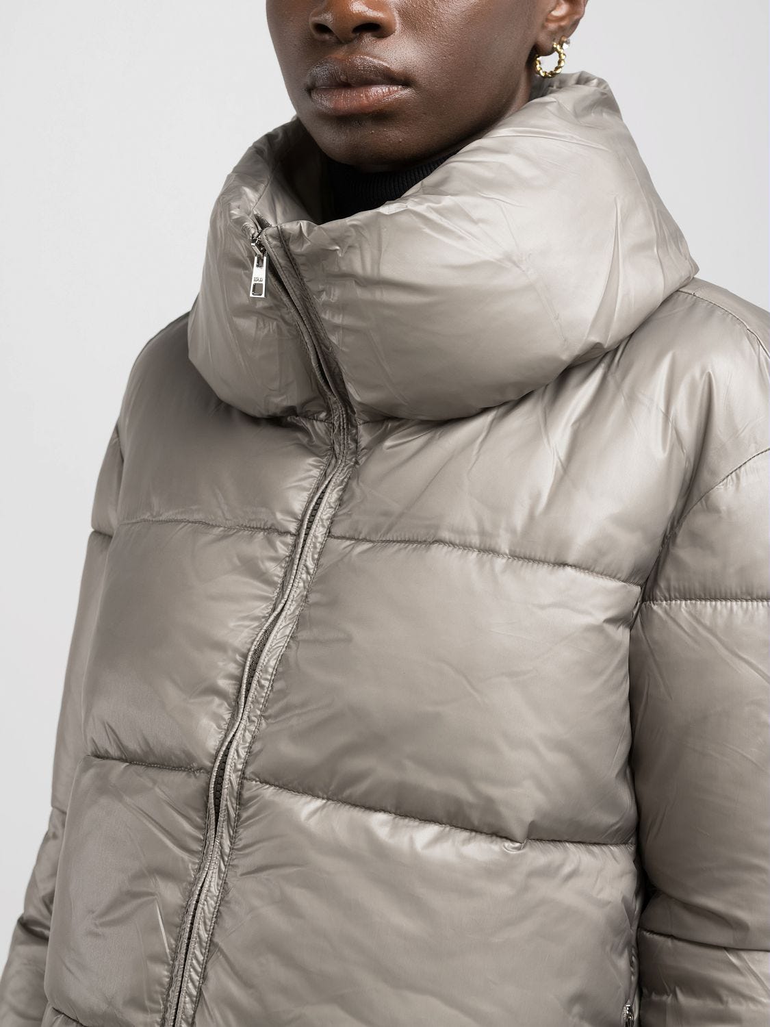 PADDED AND QUILTED FULL ZIP JACKET