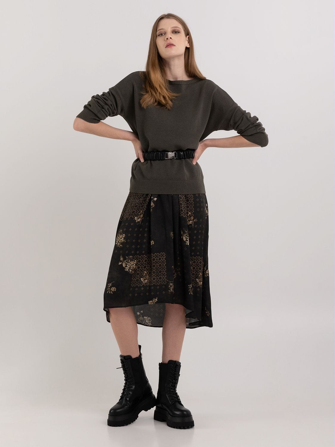 Midi sales skirt viscose