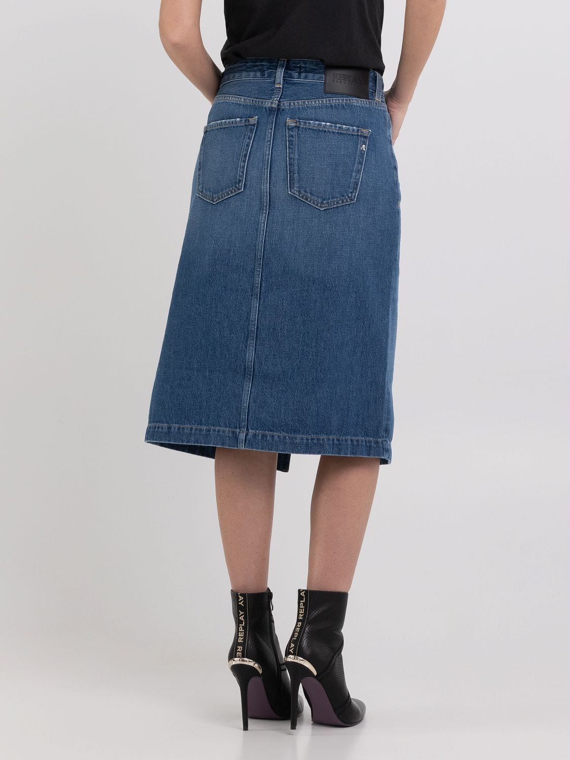 Midi jean outlet skirt king