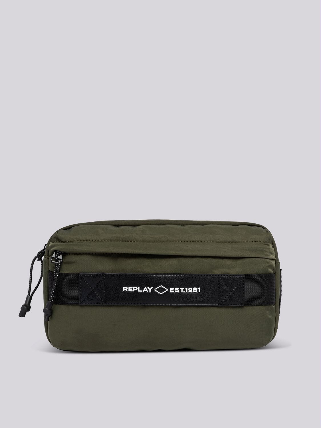 Marsupio in nylon effetto crinkle