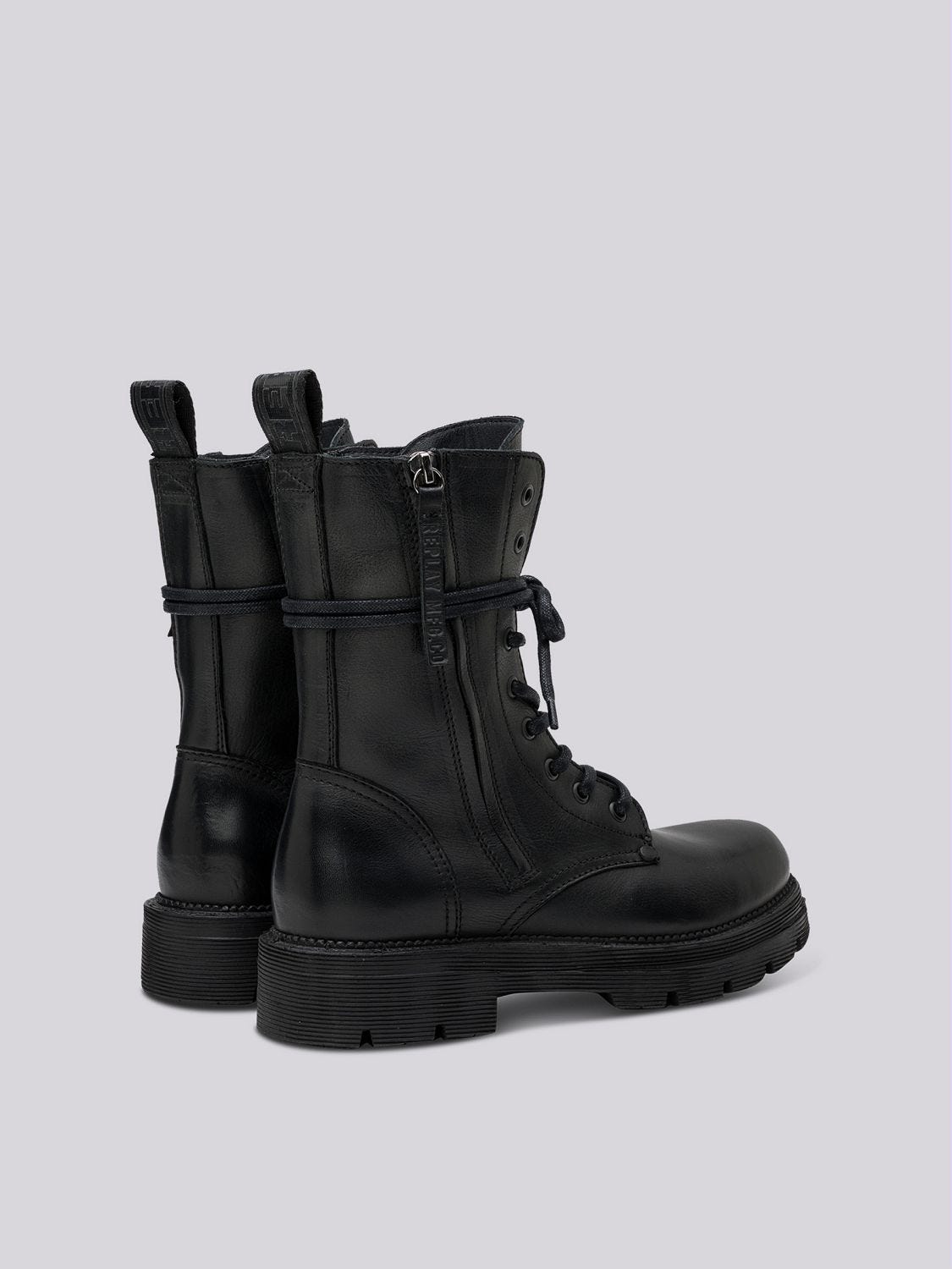 Stivali in pelle con lacci STANDING