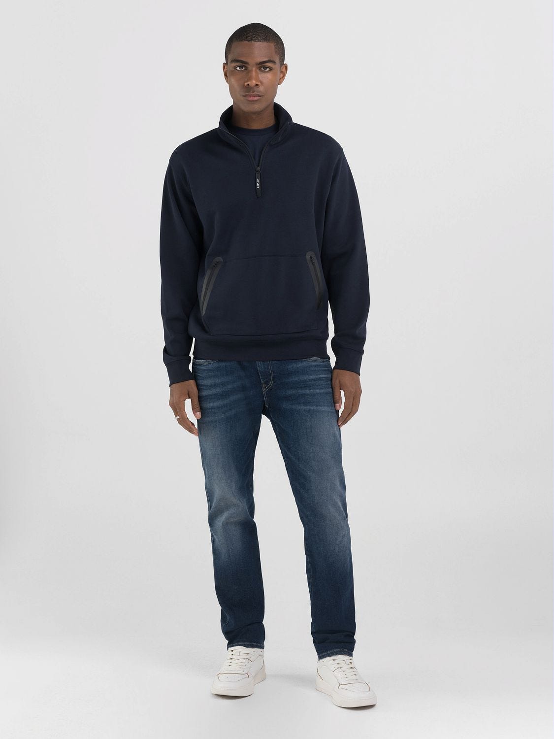 Felpa zip collo alto deals