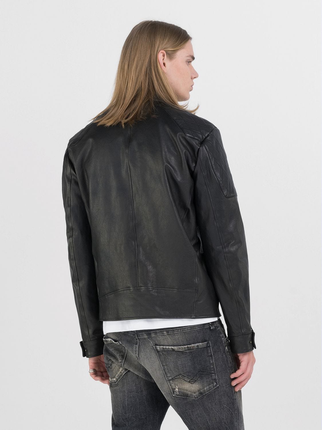 GIUBBOTTO BIKER IN PELLE