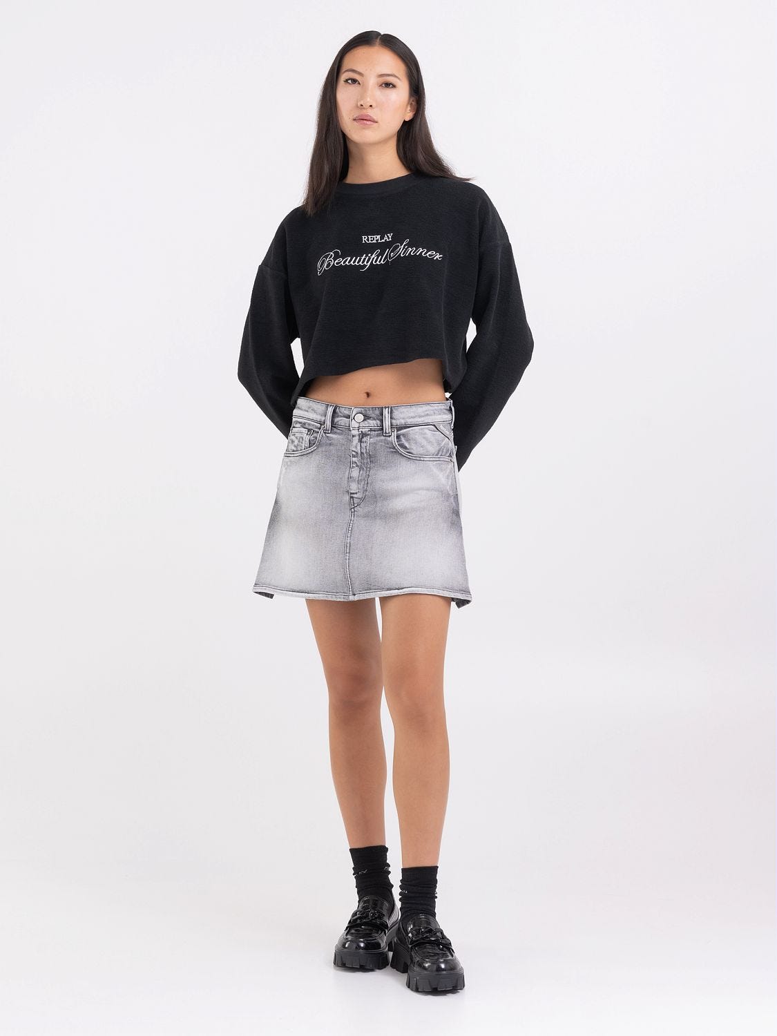 Cropped felpa shop
