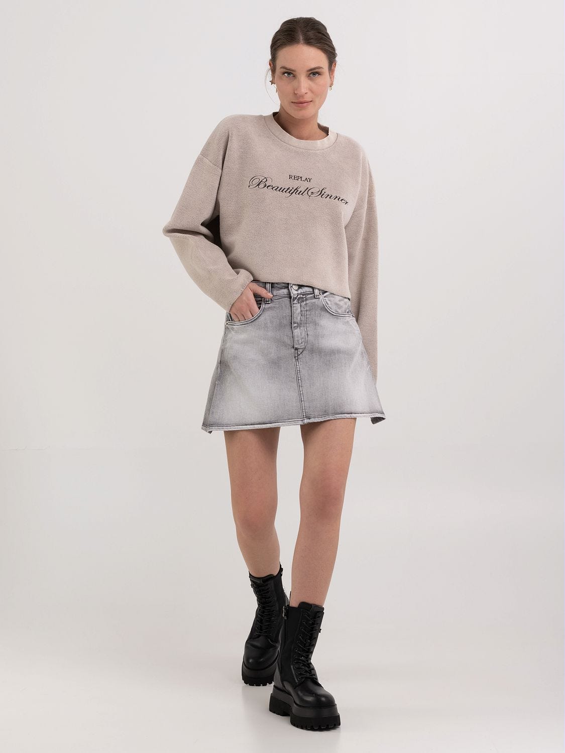 Felpa cropped online