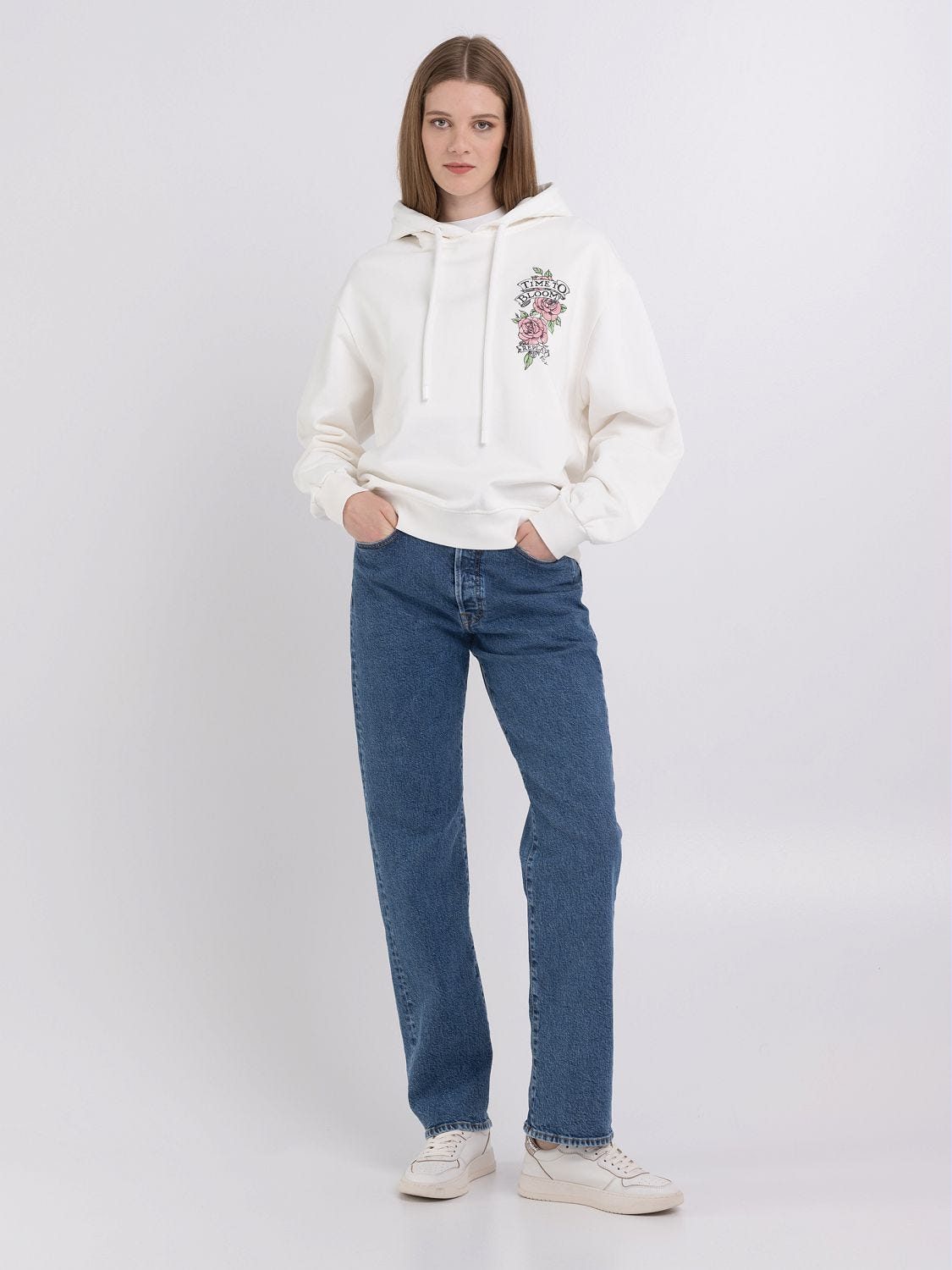 Felpa oversize con cappuccio