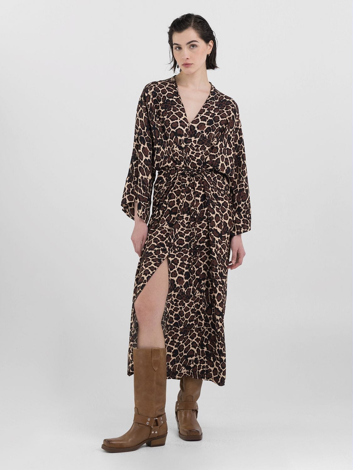 VESTITO LUNGO ANIMALIER