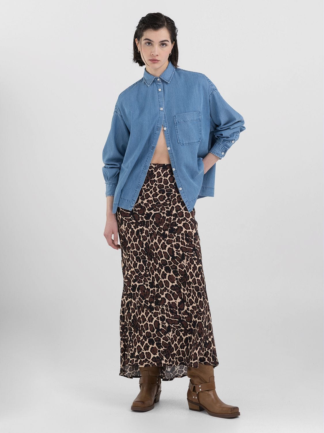 GONNA LUNGA ANIMALIER