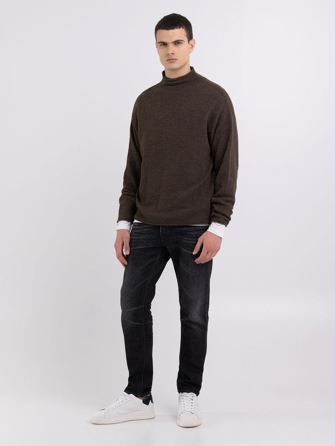 High neck oversized best sale sweater