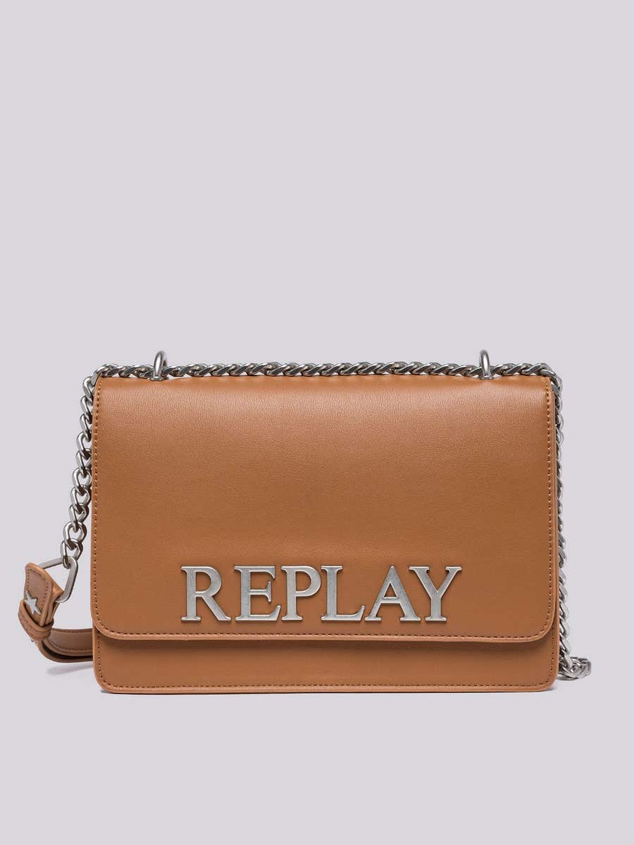 REPLAY Solid-coloured crossbody bag FW3000.001.A0362B BRICK BROWN 1