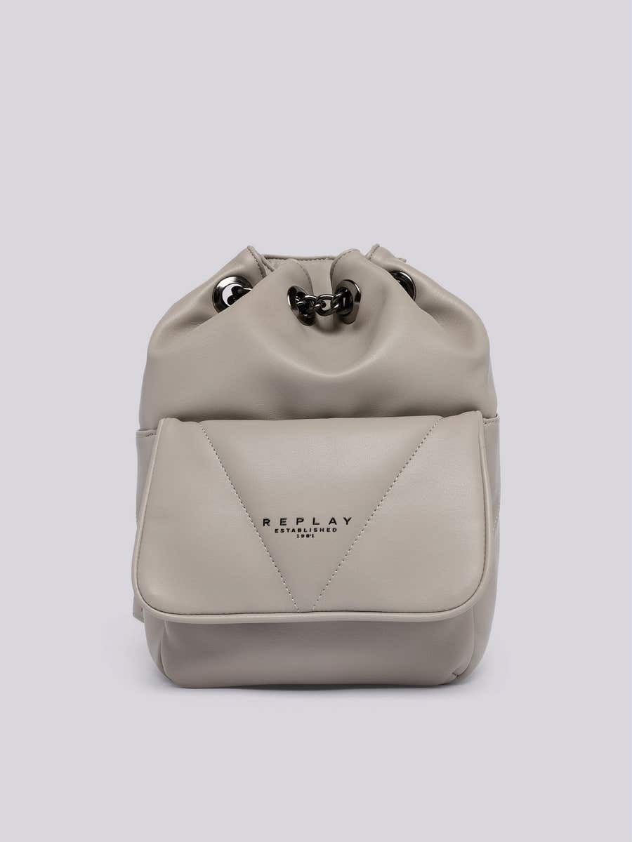 REPLAY Drawstring backpack in recycled poly FW3521.000.A0015R LT IRON GREY 1