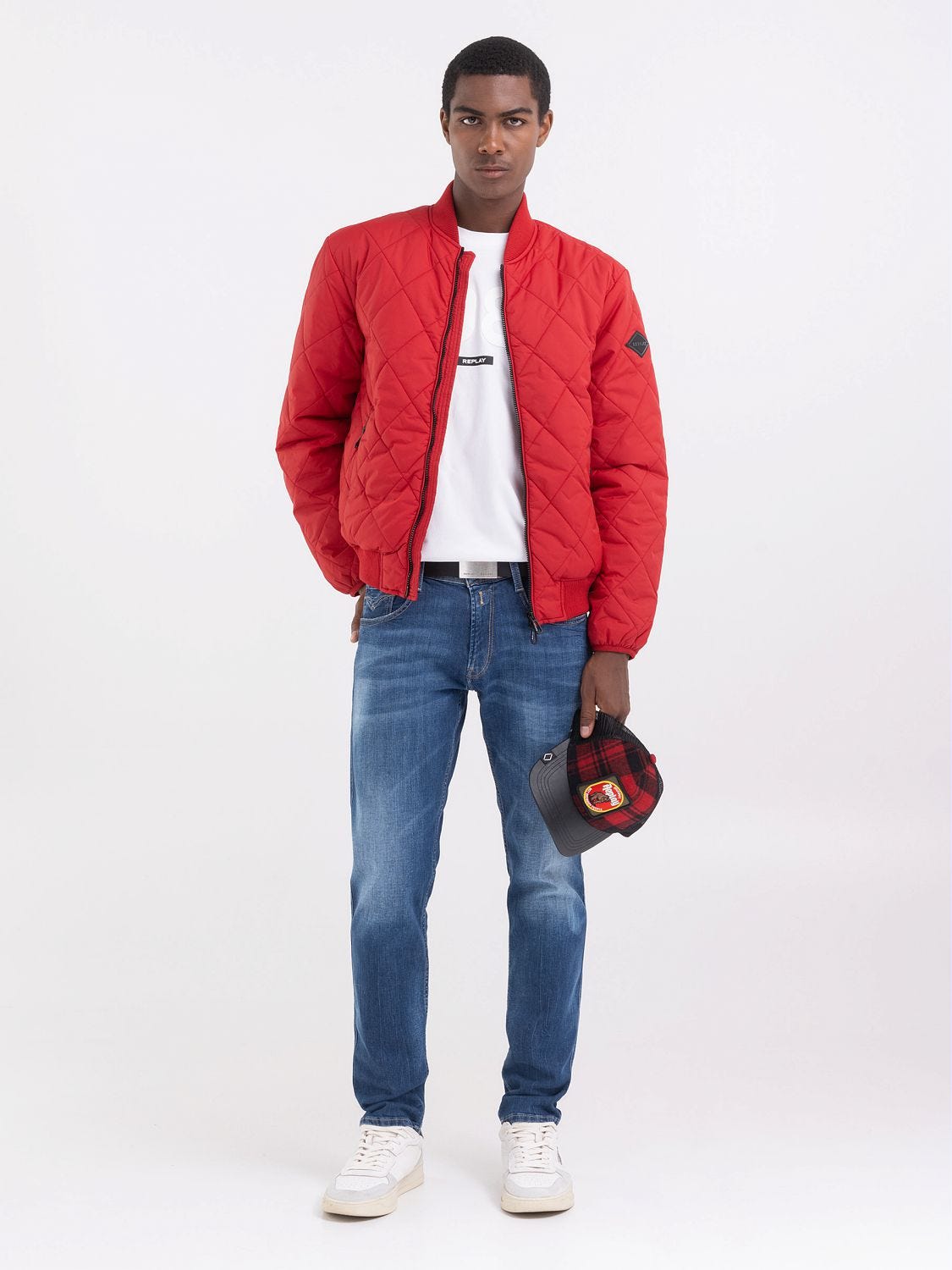 Recycled nylon shop bomber jacket