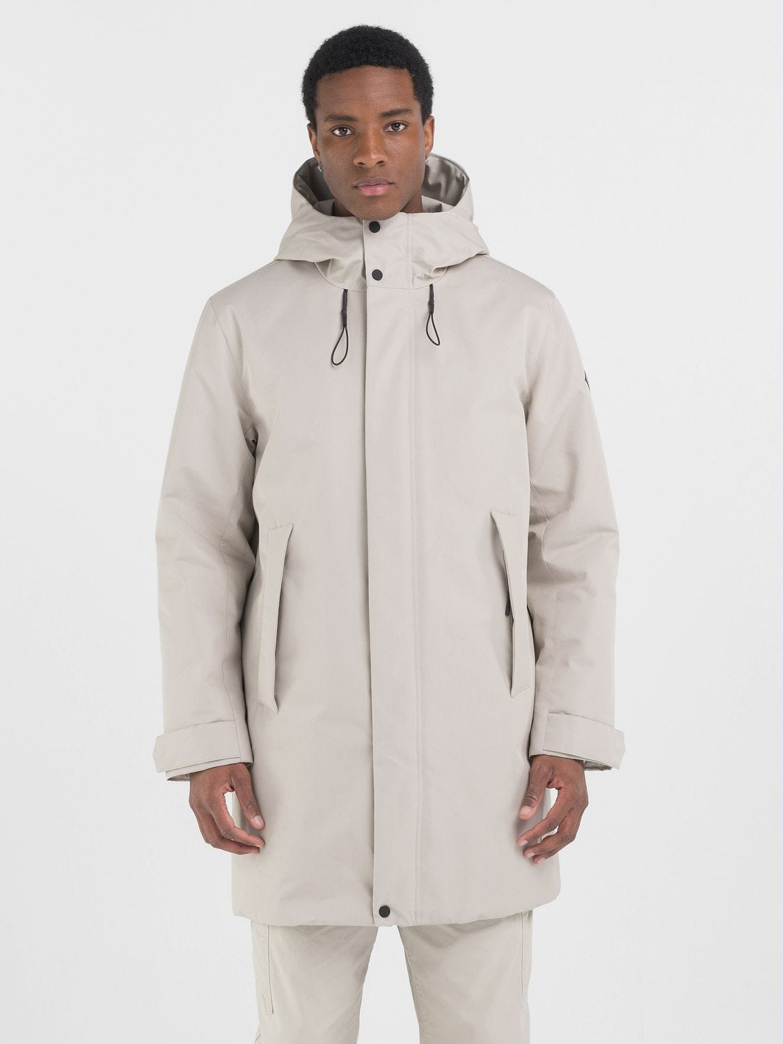 Hooded parka jacket top