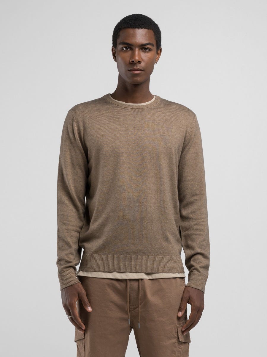 Wool blend pullover top
