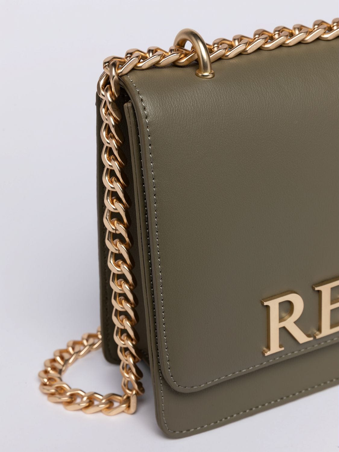 Flap crossbody bag in solid colours