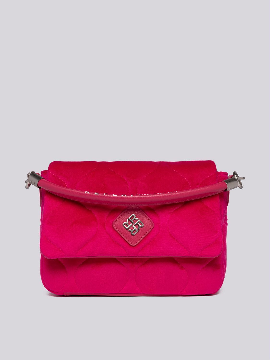 Quilted bag in velvet with flap