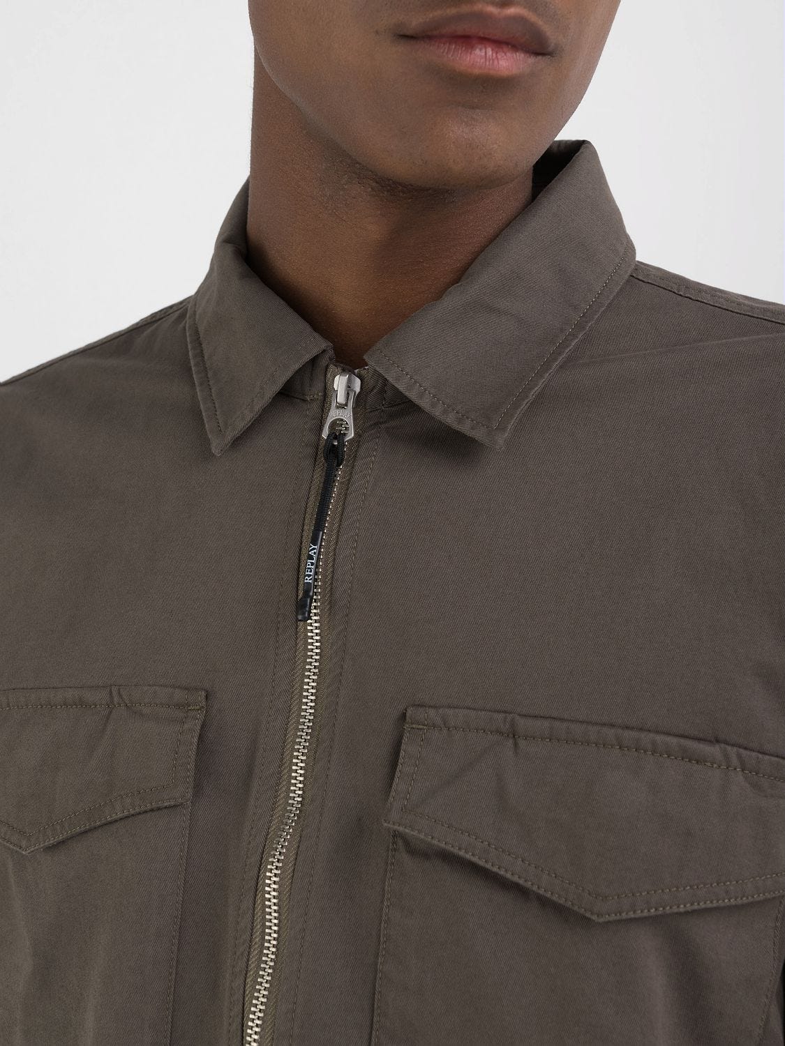 Mens full zip front shirts store