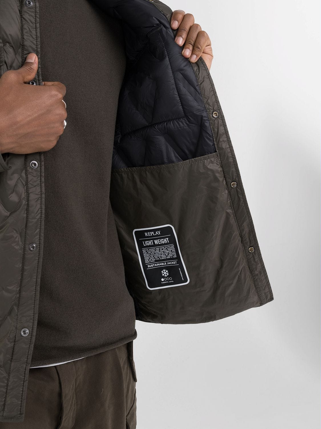 Replay quilted jacket sales