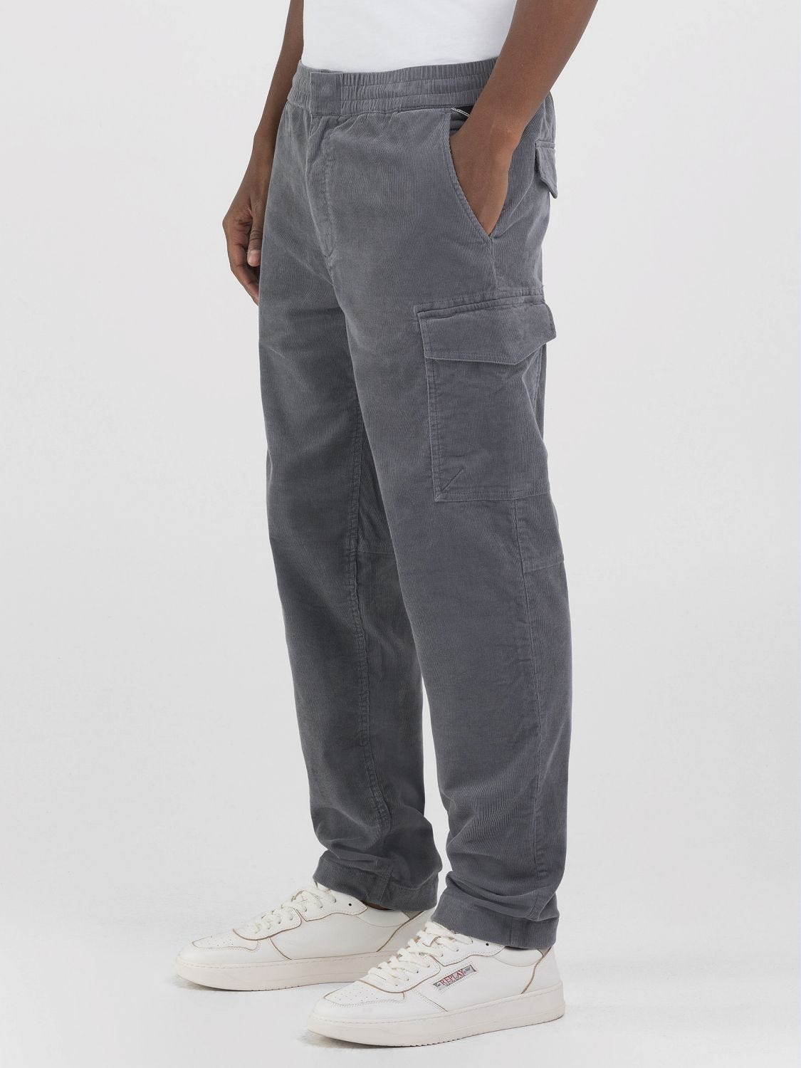 Grey cargo joggers discount