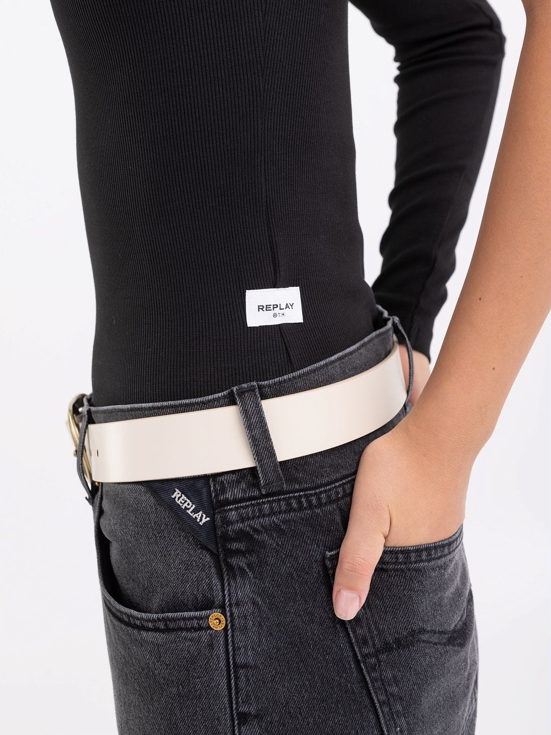 One strap hot sale black shirt