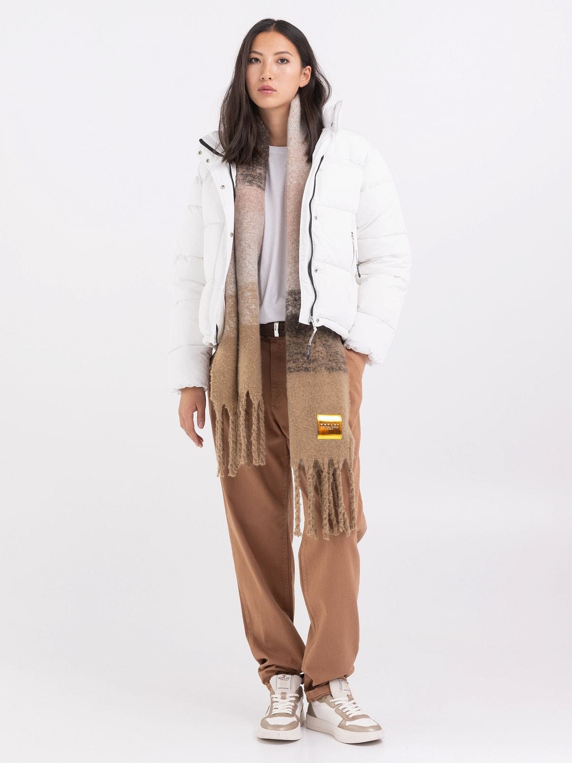Boxy fit quilted short jacket