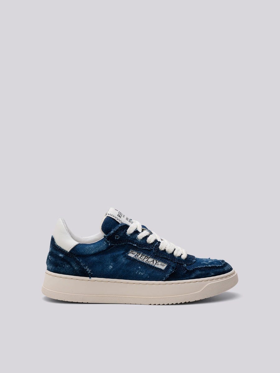 Denim shoe shop laces