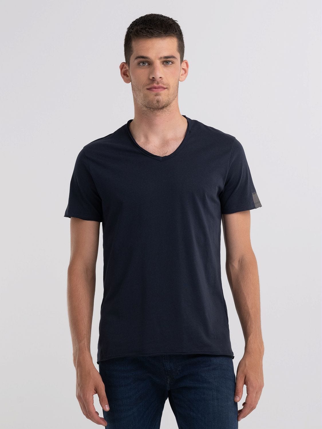 High v best sale neck t shirts