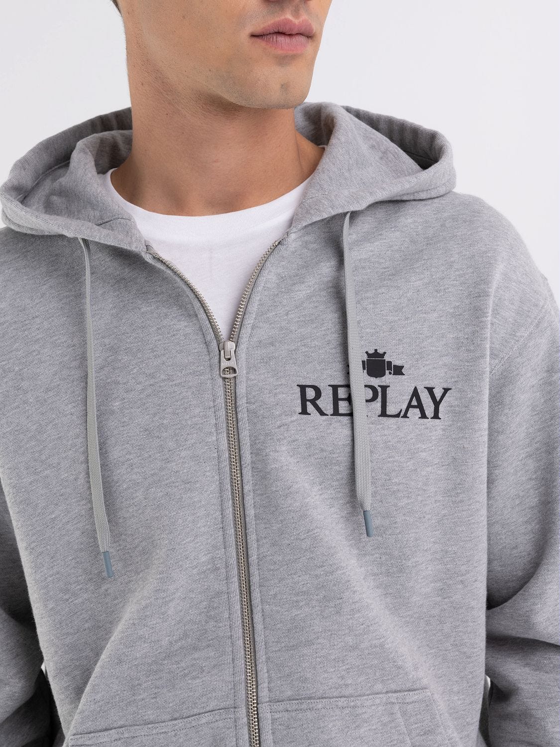 Replay blue jeans hoodie discount