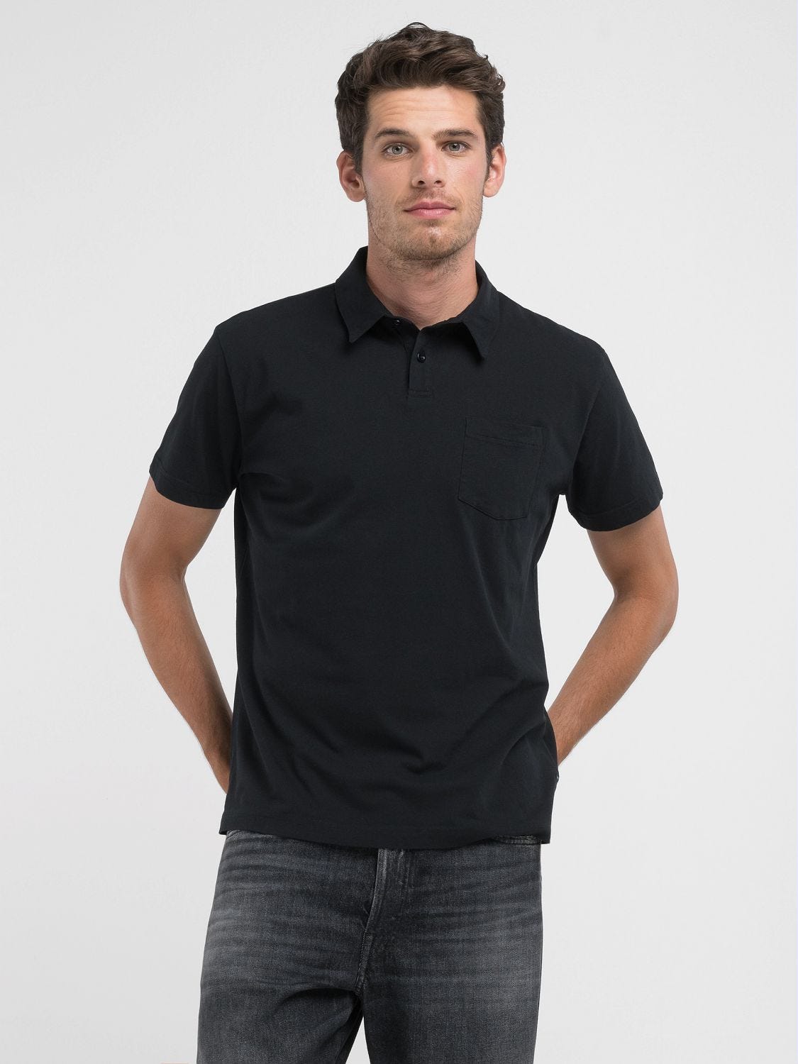 Polo shirts with breast pocket top